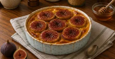Flan Pâtissier aux Figues Fraîches et au Miel : Dessert Maison Gourmand