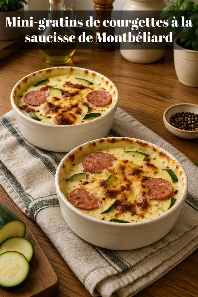 Mini-gratins de courgettes à la saucisse de Montbéliard : la recette gourmande