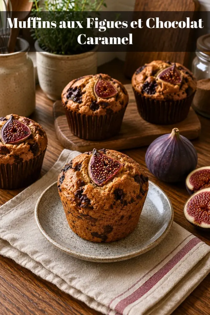 Muffins aux Figues et Chocolat Caramel : Recette Facile et Gourmande