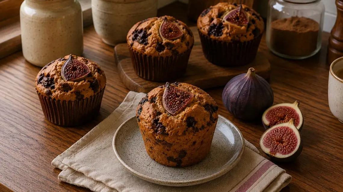 Muffins aux Figues et Chocolat Caramel : Recette Facile et Gourmande