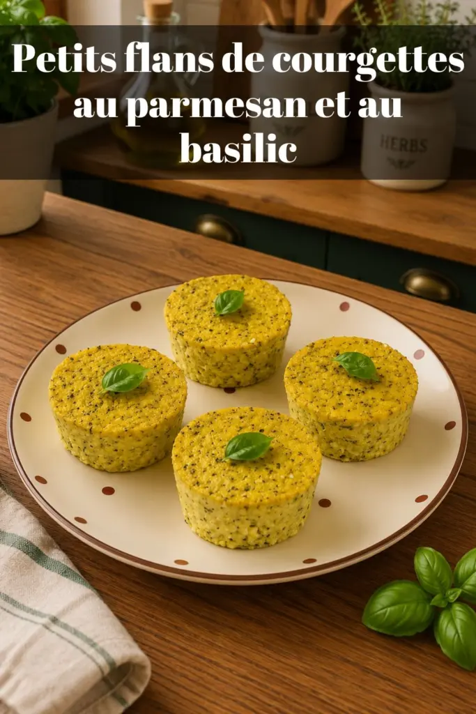 Petits flans de courgettes au parmesan et au basilic : la recette légère et crémeuse