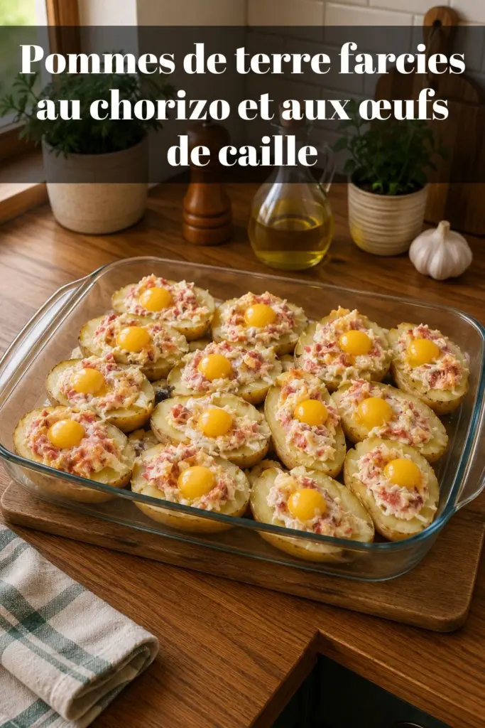 Pommes de terre farcies au chorizo et aux œufs de caille : la recette gourmande