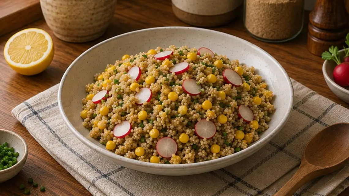 Salade de Quinoa aux Radis et Maïs : Entrée Fraîche et Facile
