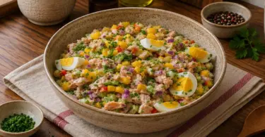 Salade de Thon aux Œufs et Légumes Croquants : Recette Facile
