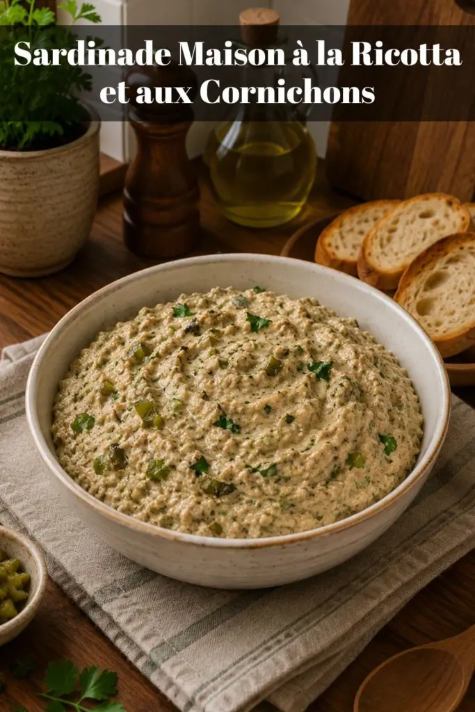 Sardinade Maison à la Ricotta et aux Cornichons : Apéritif Frais et Rapide