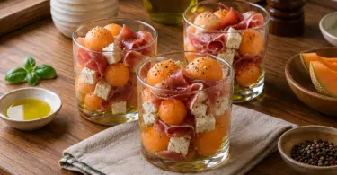 Verrines de Melon au Jambon Cru et Feta : Entrée Fraîche et Facile
